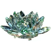 D Crystal Lotus Flower Figurine Valentine Wedding Decor Glass Craft6499