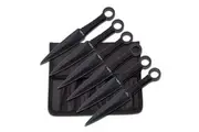 Perfect Point Black Cord Throwing Knives 165mm 6pcs (K-RC-086-6)