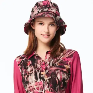 【Lynx Golf】女款潮流百搭系列歐洲進口布料造型遮陽時尚筒帽可調節式漁夫帽(桃紅色)