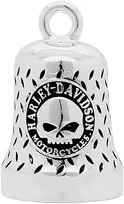 [HARLEY-DAVIDSON] Willie G Skull Diamond Plated Ride Bell, Chrome Finish HRB078