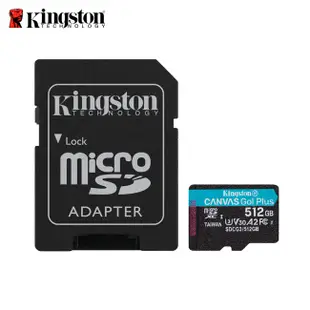 Kingston 金士頓 512G Canvas Go! Plus microSDXC UHS-I C10 U3 記憶卡
