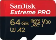 64GB Extreme PRO Microsdxc Card + SD Adapter + Rescuepro Deluxe, up to 200Mb/S,
