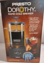 Presto Dorothy 22 oz Electric Rapid Cold Brew Coffee Maker NEW SEALED