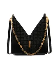 Givenchy Mini Cut Out Bag in 4G Embroidered Canvas with Chain