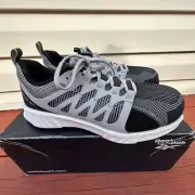 Reebok Grey Fusion Flexweave Work Hard Toe Sneakers Athletic Shoes Mens 9.5W