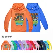 New Boys Girls SCOOBY-DOO Hoodies Kids Casual Long Sleeve Hooded Tops Xmas Gift Navy Blue 11-12Years