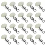 0.5"x0.3" Cross-Line Fishing Swivels & Bead 20Pcs Glow in the Dark T Grey