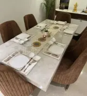 60"x30" White Quartz Stone Countertops, Natural Agate Dining Table Top Home Deco