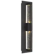 Prada Black LED Outdoor Wall Lights Bubble Glass Modern IP44 Exterior Lighting Telbix