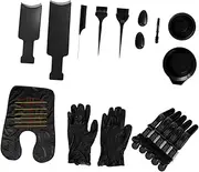 Baluue Diy Hair Coloring Kit 15pcs Set Brush Bowl Clips Earmuffs for Home Salon Use