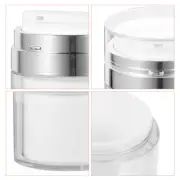 2 Pcs Press-type Empty Bottle Pump Dispenser Mini Airless Travel Cream Jars