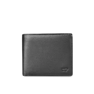 【BRAUN BUFFEL 德國小金牛】台灣總代理 卡斯 8卡中間翻零錢袋短夾-黑色(BF525-318-BK)