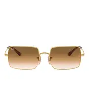 [Ray-Ban] Ray-Ban Women's Rectangle Rb1969 Sunglasses in Clear Gradient Brown One Size Clear Gradient Brown