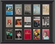 Cassette Tape Storage Shadow Box Display Stand,Cassette Tape Display Frame,Cassette Tape And case Display Frame,15 Cassette Rack Display cabinet,Music Tape Storage Display Rack,Audio Storage Solution.