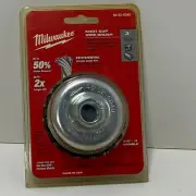Milwaukee Wire Wheel PN 48-52-5040 3" KNOT CUP BRUSH 5/8"-11 SPINDLE 2x Life NEW