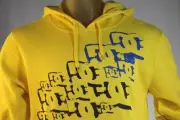 DC SHOES MEN'S YELLOW PULL-OVER HOODIE/SWEATSHIRT W/ LOGO size Medium