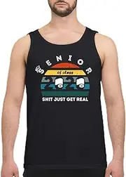 [VidiAmazing] Toiilet Papper Class of 2020 Senior Shit Getting Real Vintage Shirt Men's Tank Top