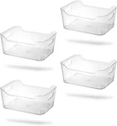 Hiorigin Clear Storage Containers - Large 4-Pack for Fridge, Pantry, Home & K...
