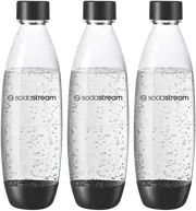 Sodastream 1 Litre Carbonator Bottle Triple Pack Fuse Black Dishwasher Safe