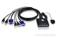 在飛比找樂天市場購物網優惠-ATEN宏正CS22U2進1出USB口電腦共享KVM無線鍵盤