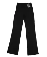 GapFit Brushed Tech Jersey Flare Pants Womens Small Black High Rise Yoga Gym