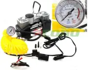 Portable 12 Volt Mini Metal Air pump Compressor Tire Inflator w/ Hose & Gauge