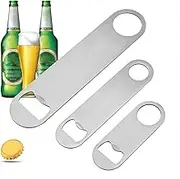 Tongke Bottle Opener 3 Size Stainless Steel Flat Beer Opener, Solid and Durable, 3.5/5 / 7 inches