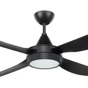 Brilliant Lighting Vector II 52" ABS 4 Blade Ceiling Fan with 20W LED Light- Black