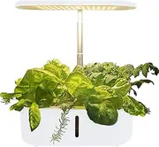 RoseFlower 10 Pod Smart Hydroponics Indoor Garden Planter, 14.2" Height Adjustable Herb Garden with LED Grow Lights, Countertop Hydroponic Plant Growing System with 3.6L Water Tank