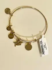 Alex and Ani Graduation Cap Charm Gold Bracelet, adjustable