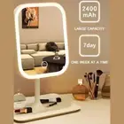 LED Makeup Mirror Adjustable With Light Touch Control Rechargeable Table Mirror