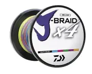 Daiwa J-Braid x4 Braided Line 330 Yards, 10# test Multi-Color JAPAN