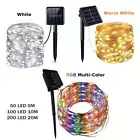 100-200 LED Solar Fairy Lights Garden Outdoor Party Christmas Lamp String Lights
