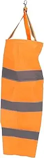 Reflective Weather Windsock Wind Direction Indicator Easy to Install Durable Polyester Orange for Outdoor Airport Farm Garden Parks (100CM)