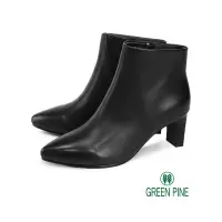 在飛比找Yahoo奇摩購物中心優惠-GREEN PINE俐落尖頭羊皮貼腿高跟靴黑色(008622
