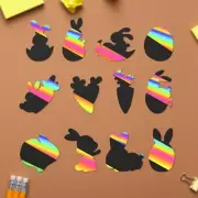 Cartoon Bunny Scratch Paper for Easter Halloween Christmas Party-24 PCS