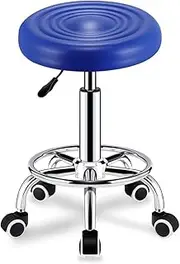 Adjustable Rolling Stool with Wheels, Swivel Salon Shop Stool, Comfy Round Seat, Heavy Duty Chair (45-58cm),B