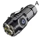 Super Bright Flashlight Three Eyes Hat Clip Light Mini Torch Camping Hot Y2P3