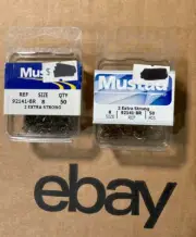 2 OF Mustad Fishing Hooks Bronze 92141-BR 50S Sz8 Beak Steelhead Egg Sack NIP