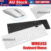 Wireless Keyboard and Mouse Combo Set Optical Kit for PC Laptop Tablet 2.4GHZ