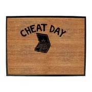 Cheat Day Gym - Funny Novelty Doormat Man Cave Floor mat