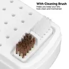 30 Holes Nail Drill Bit Holder Stand With Cleaning Brush Dust Proof Storage AGS