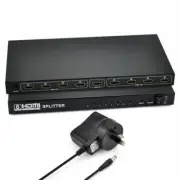 4K 8 Port HDMI Splitter Switch Amplifier Hub Video 1x8 Xbox HD HDTV DVD PS 3 4 5