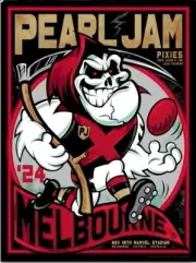 PEARL JAM POSTER ARTIST EDITION # OF 100 - MELBOURNE - NOV 18 2024 - RHYS COOPER