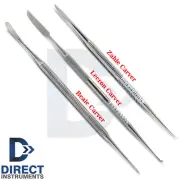 3Pcs Set Dental Wax Carvers Zahle Beale Lecron Carver Laboratory Waxing Spatula