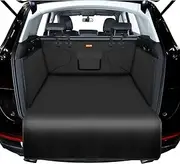 ALFHEIM Dog Bucket Seat Cover - Nonslip Rubber Backing with Anchors for Secure Fit - Universal Design for All Cars, Trucks & SUVs (Black) (Front Seat Cover)