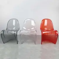 在飛比找蝦皮商城精選優惠-歐式創意潘東椅S椅 現代簡約咖啡椅透明椅子水晶亞克力塑料餐椅