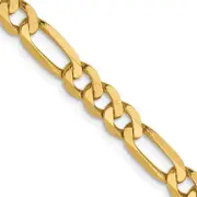 22 Inch 14K 5mm Flat Figaro Chain