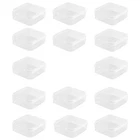 40 Pack Pack Clear Plastic Beads Storage Containers Box with Hinged Lid for1776