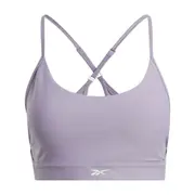 Reebok Lux Strappy Sports Bra Dusk Purple Womens Workout Gym Activewear